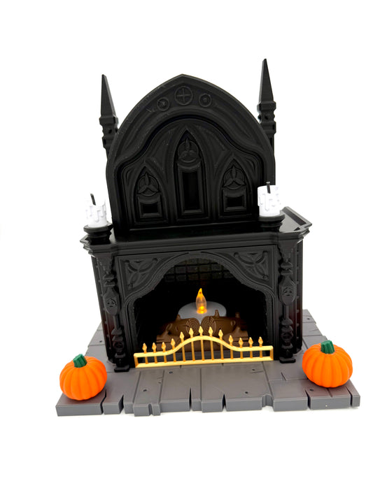 Gothic Fireplace Halloween Decoration