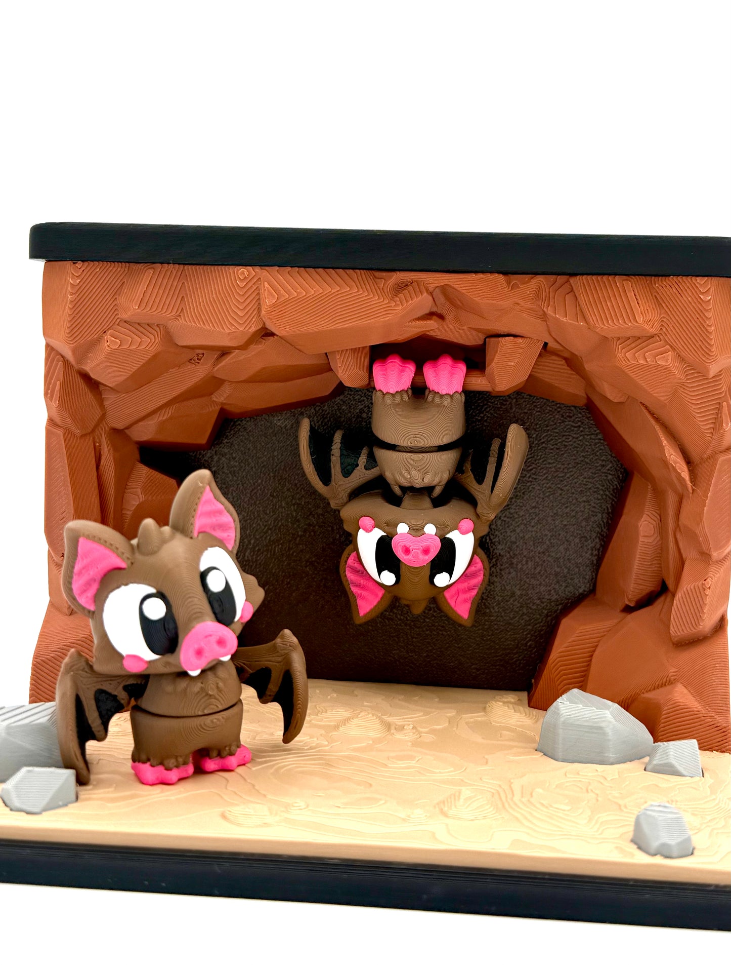 Mini Bat Cave With Hanging & Standing Bat