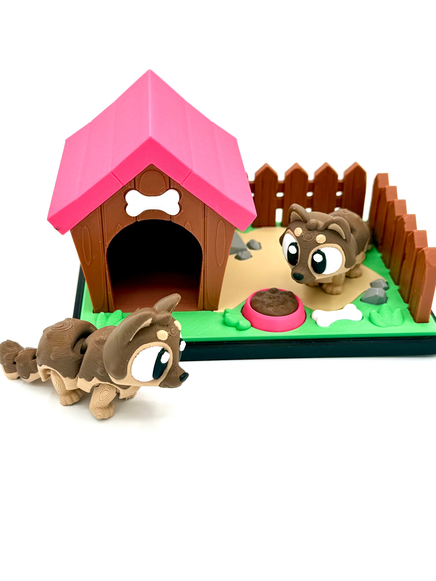 Dog House with 2 Pups