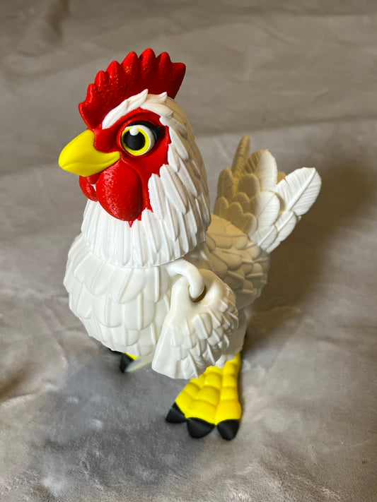 Mother Hen with Movement in Wings and Feet