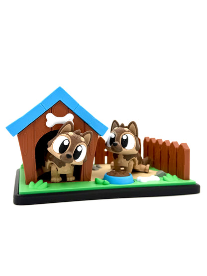 Dog House with 2 Pups