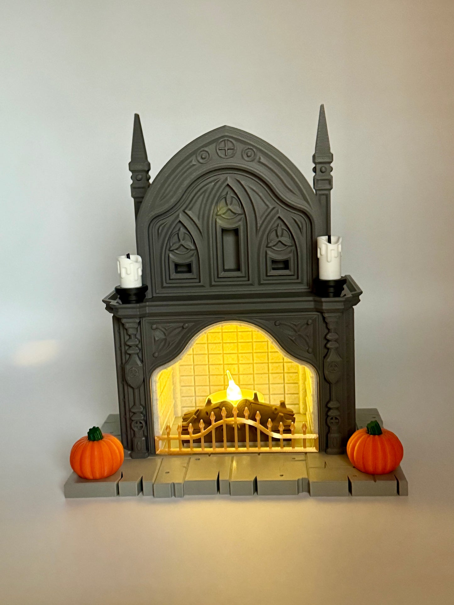 Gothic Fireplace Halloween Decoration
