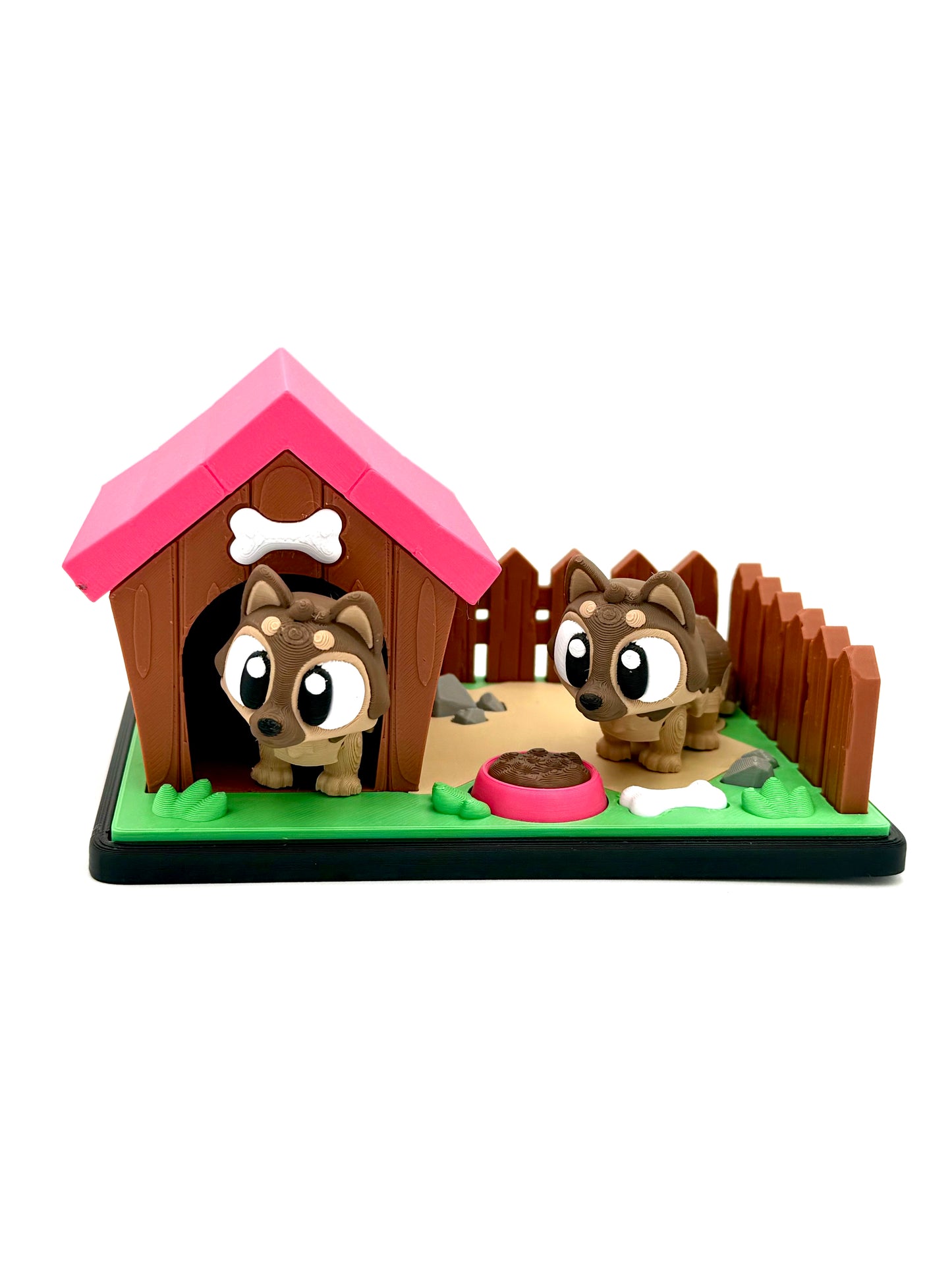 Dog House with 2 Pups