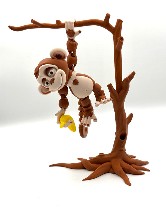 Flexi Monkey with Tree and Banana