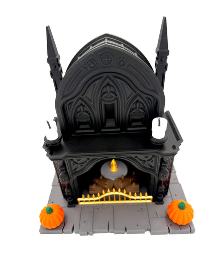 Gothic Fireplace Halloween Decoration