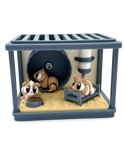 Guinea Pig Cage with 3 Guinea Pigs