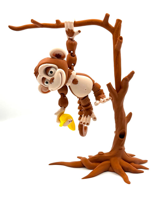 Flexi Monkey with Tree and Banana